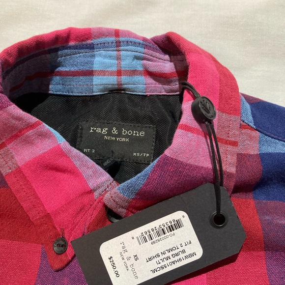 Men’s Rag & Bone New York Tomlin button down shirt! Size XS, NWT! $250.00! - Picture 4 of 7